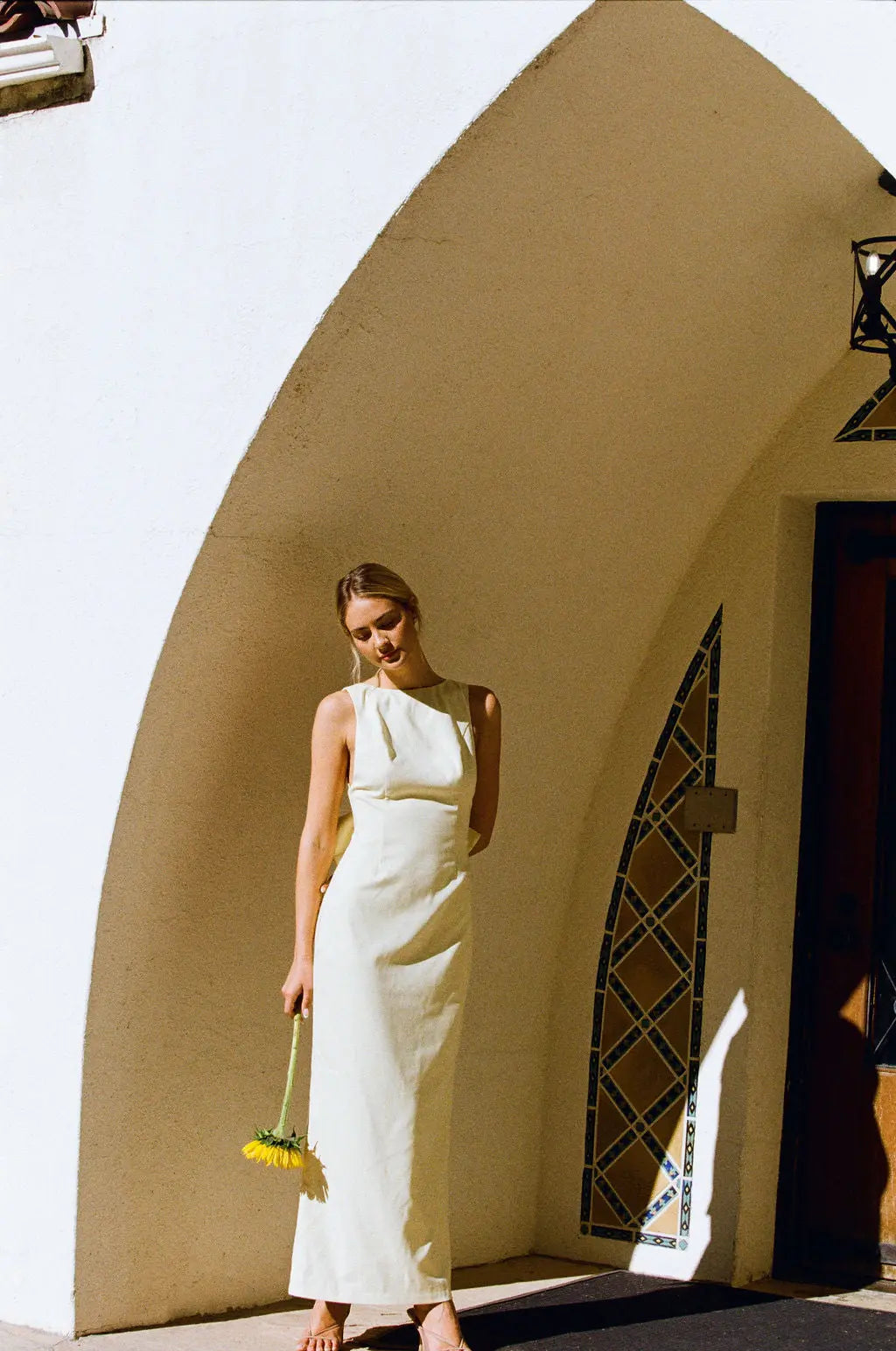 BOW MAXI DRESS BUTTERCREAM