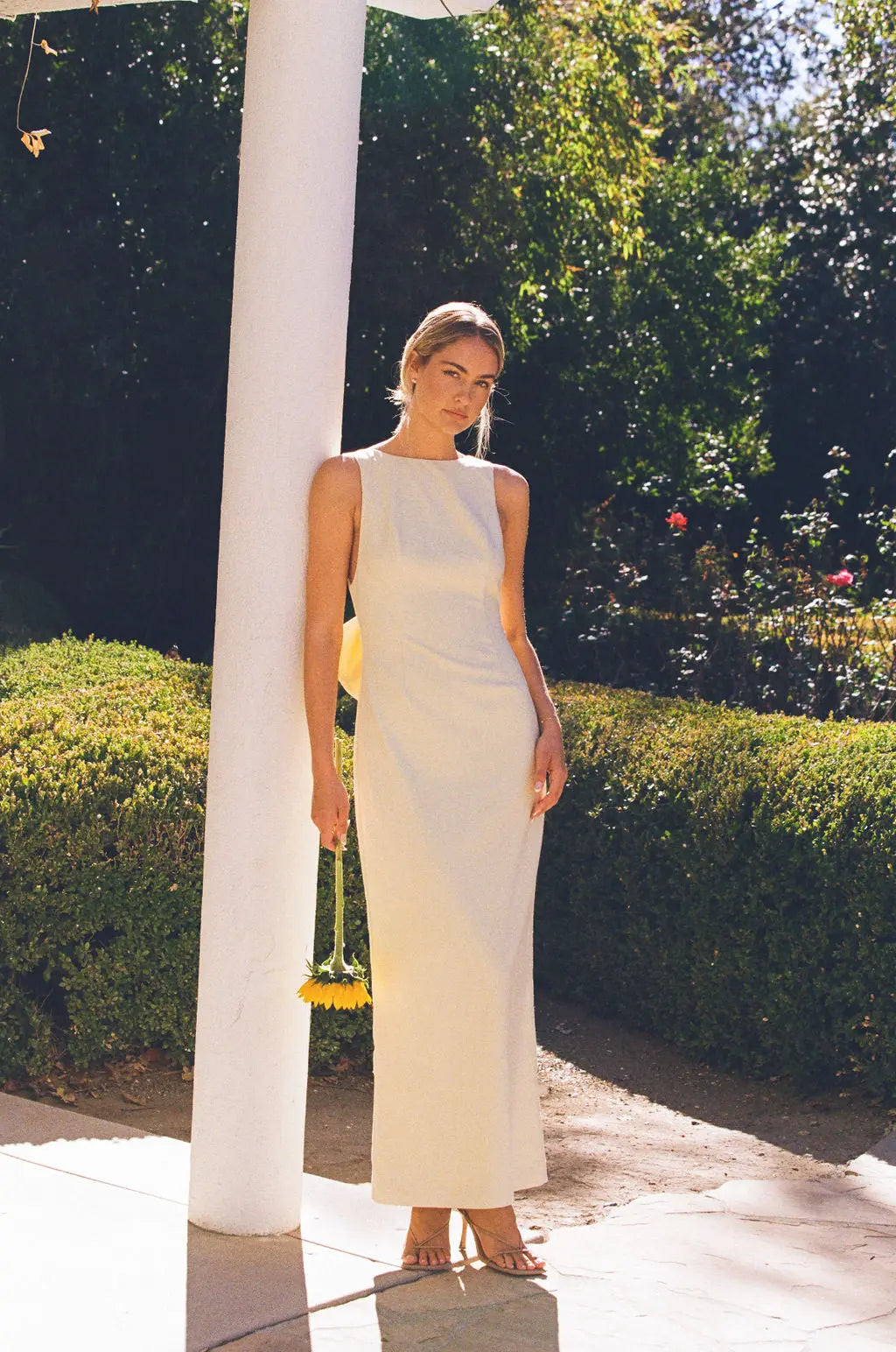 BOW MAXI DRESS BUTTERCREAM