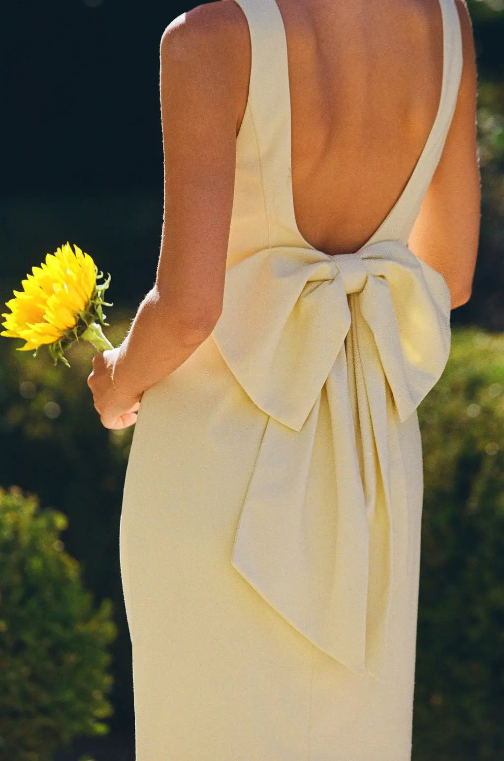 BOW MAXI DRESS BUTTERCREAM