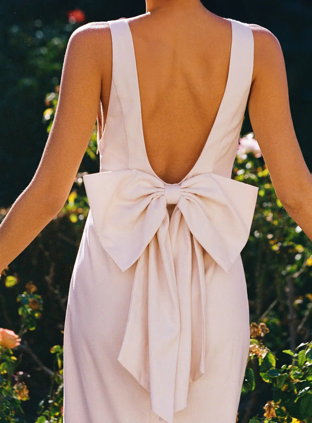 BOW MAXI DRESS ROSE