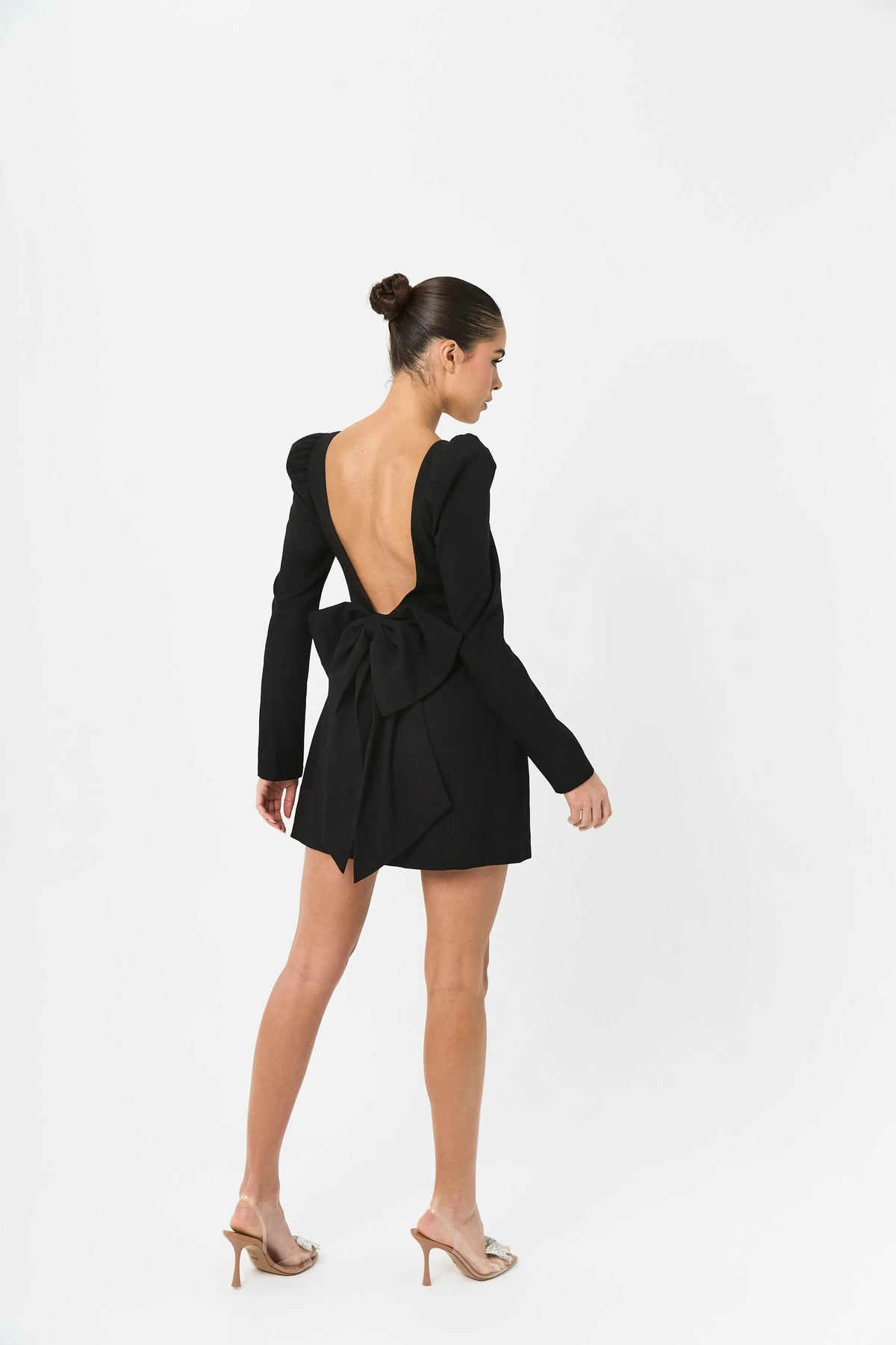 BOW DRESS BLACK — ROUGE COLLECTION