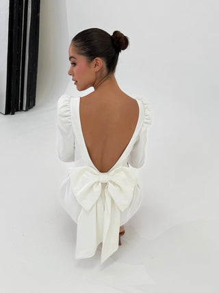 White Bow Dress - Rouge Collection
