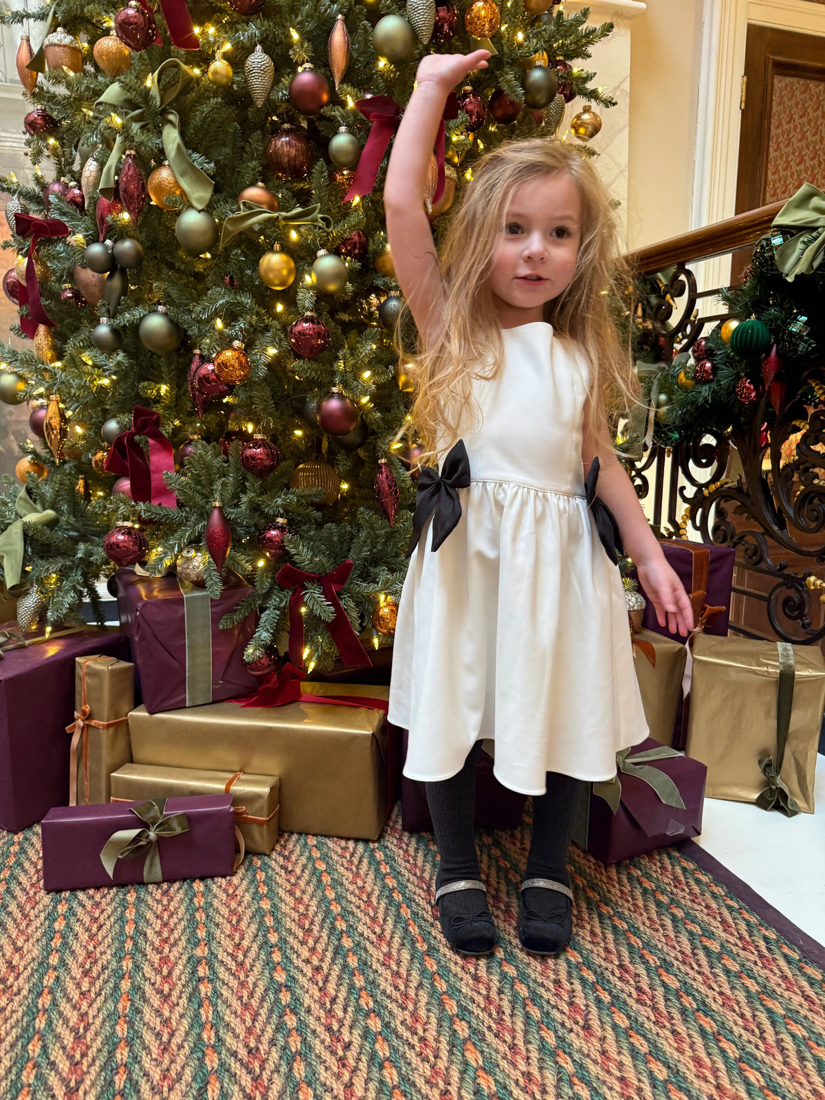 MINI WHITE BOW DRESS