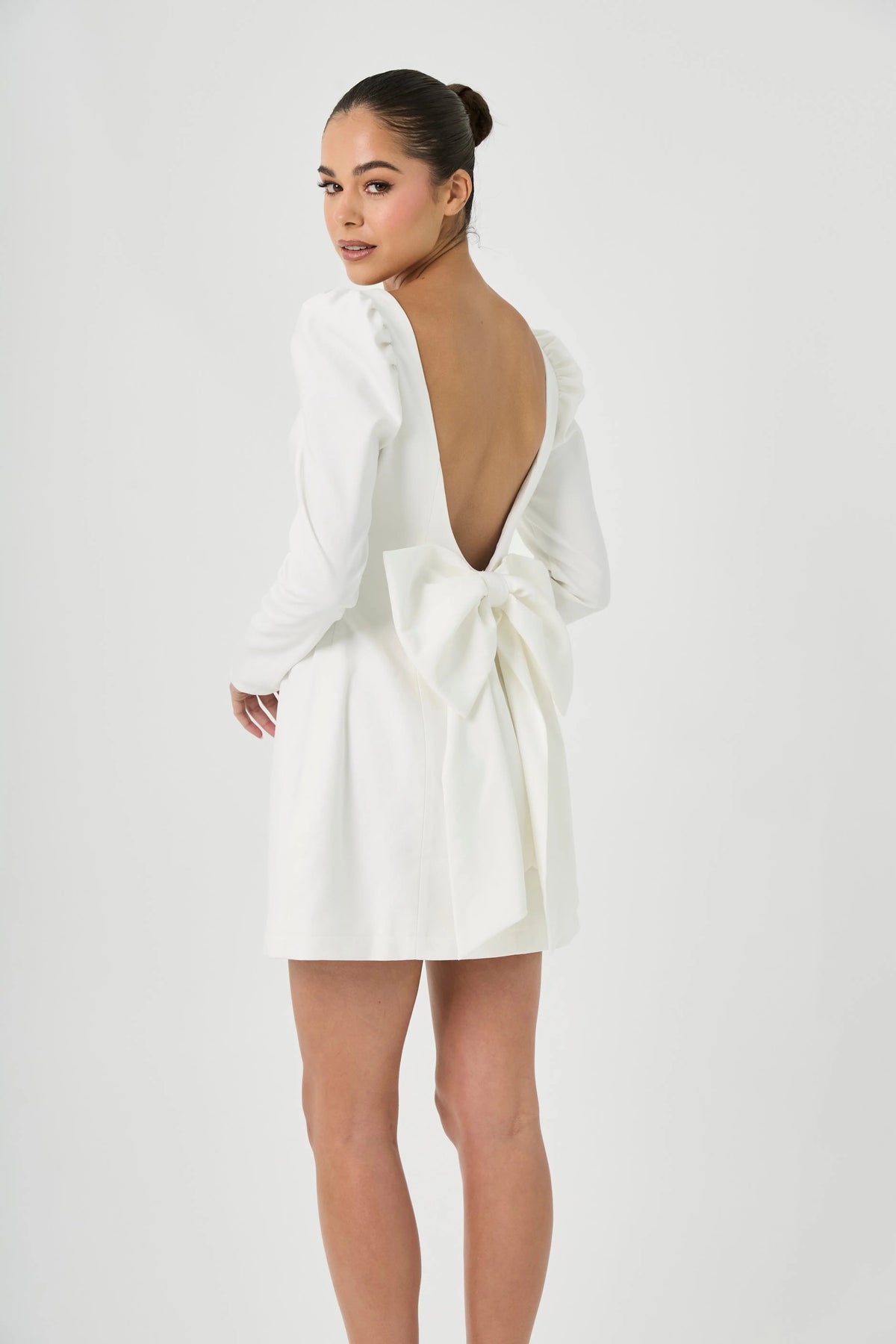 BOW DRESS WHITE — ROUGE COLLECTION