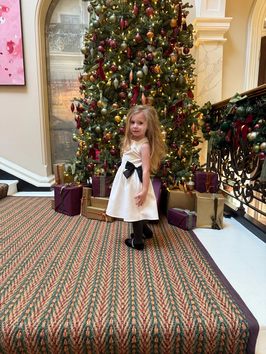 MINI WHITE BOW DRESS