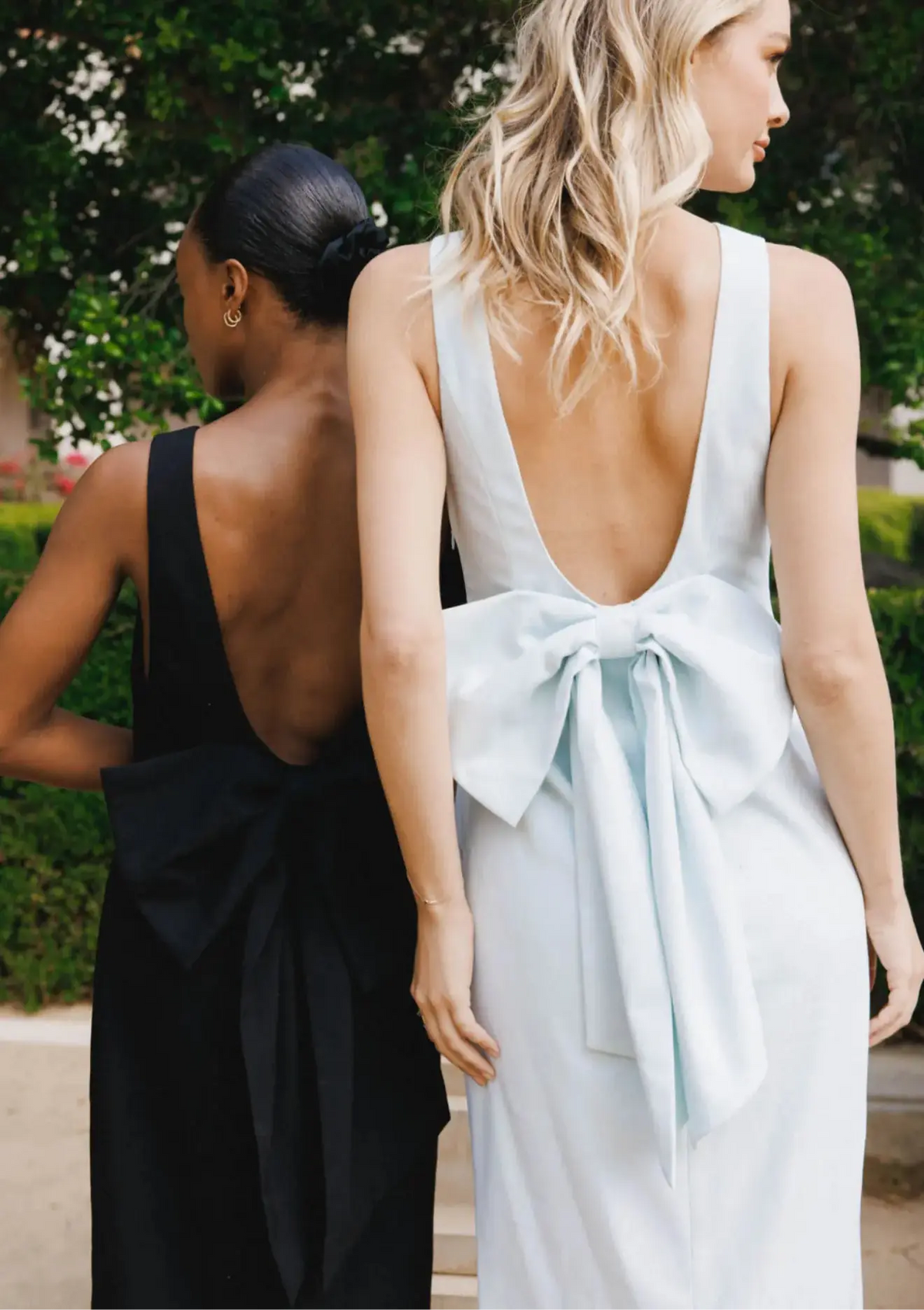 BOW MAXI DRESS BLUE