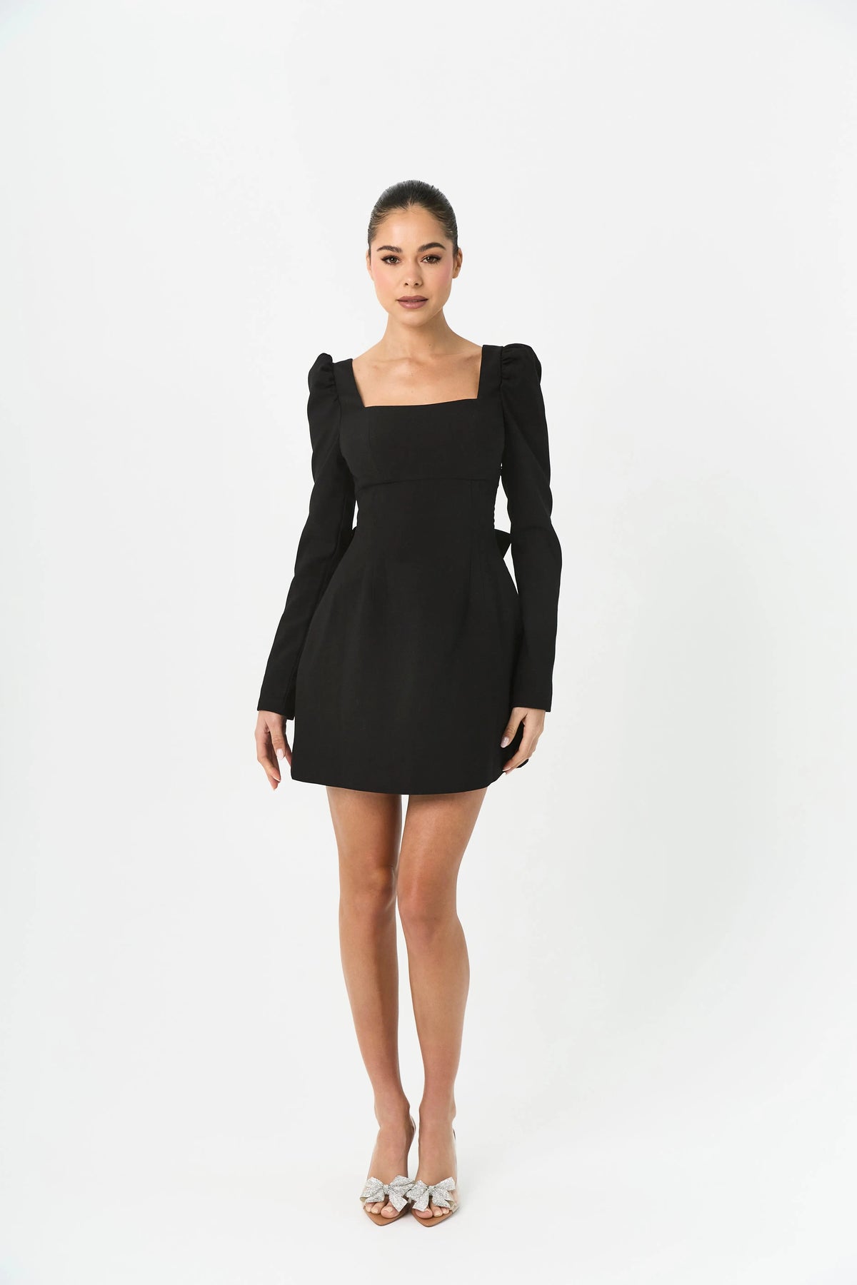 BOW DRESS BLACK — ROUGE COLLECTION