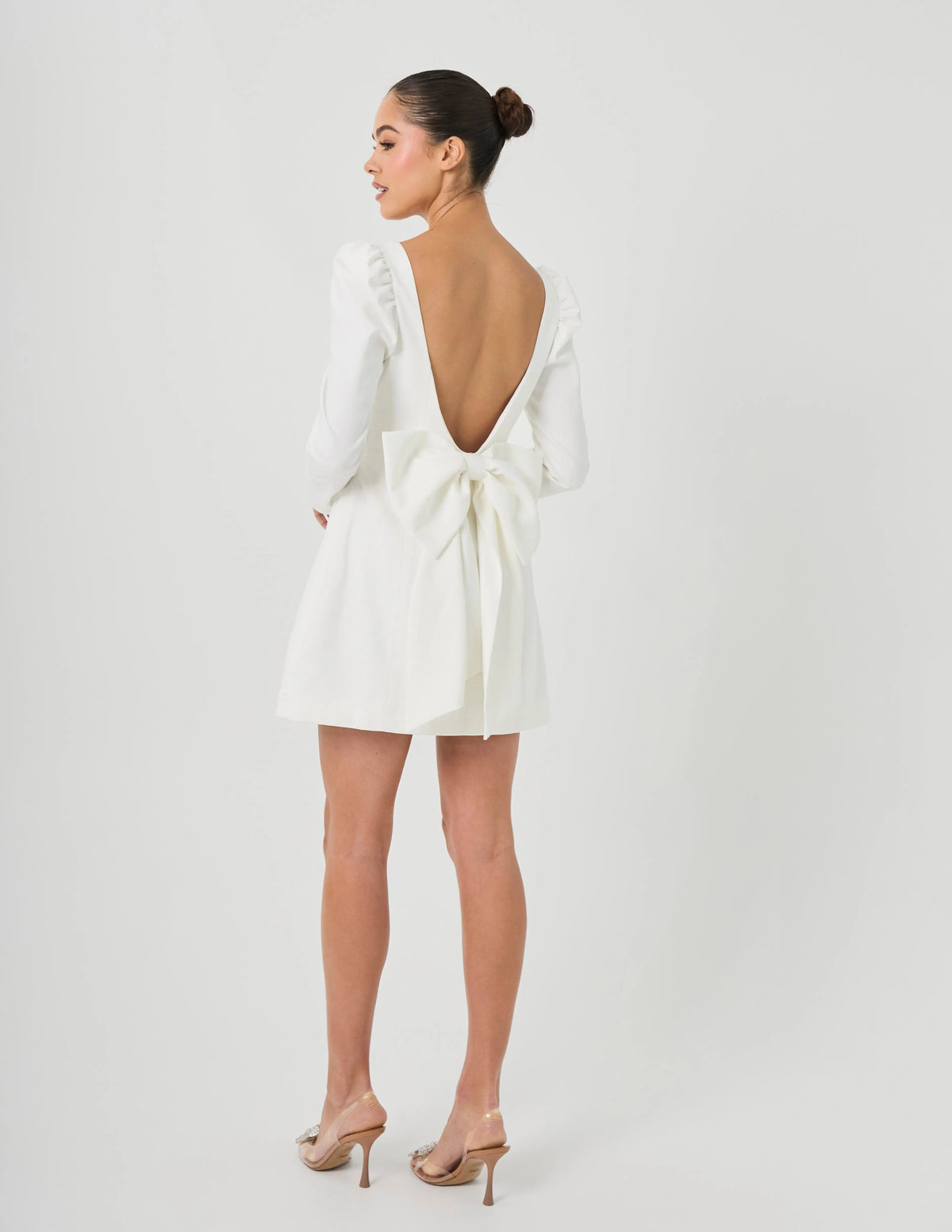BOW DRESS WHITE — ROUGE COLLECTION
