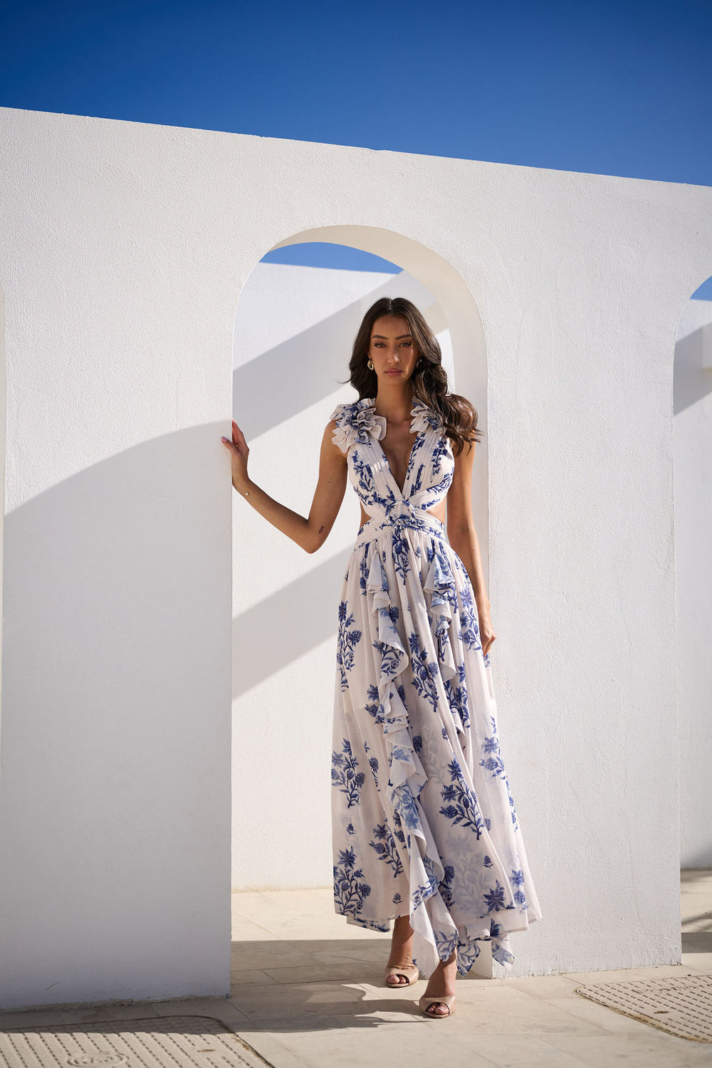 CASSINI CALLA DRESS FLORAL