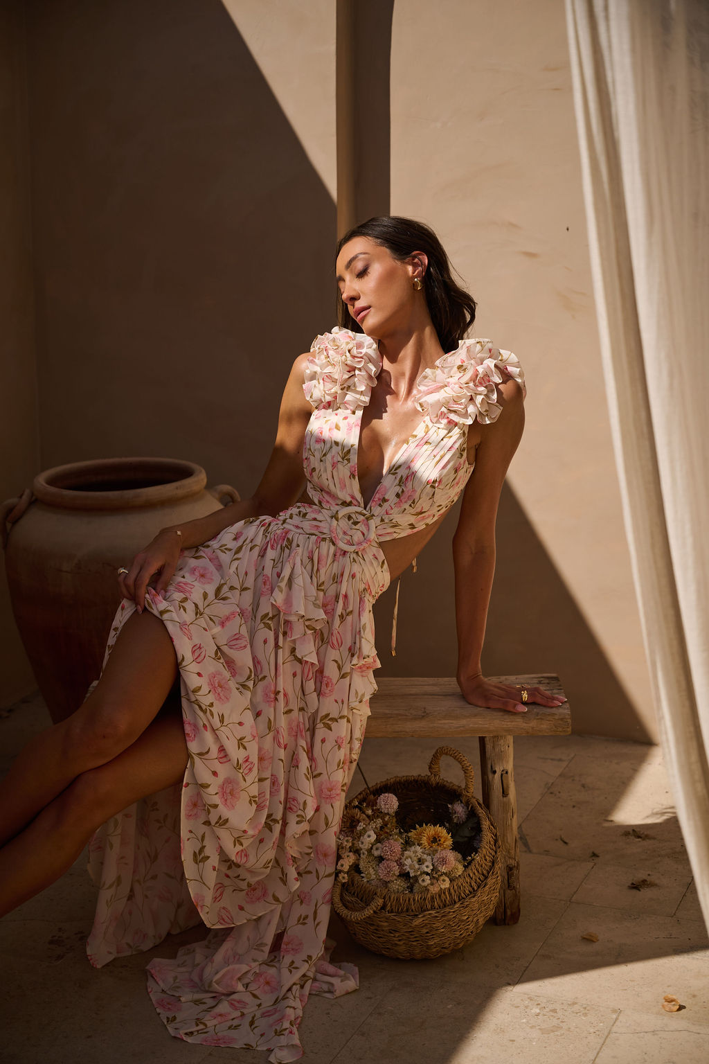 CASSINI PEONY DRESS FLORAL