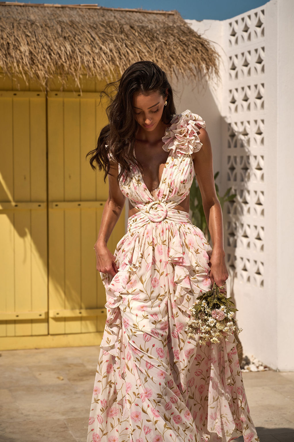 CASSINI PEONY DRESS FLORAL