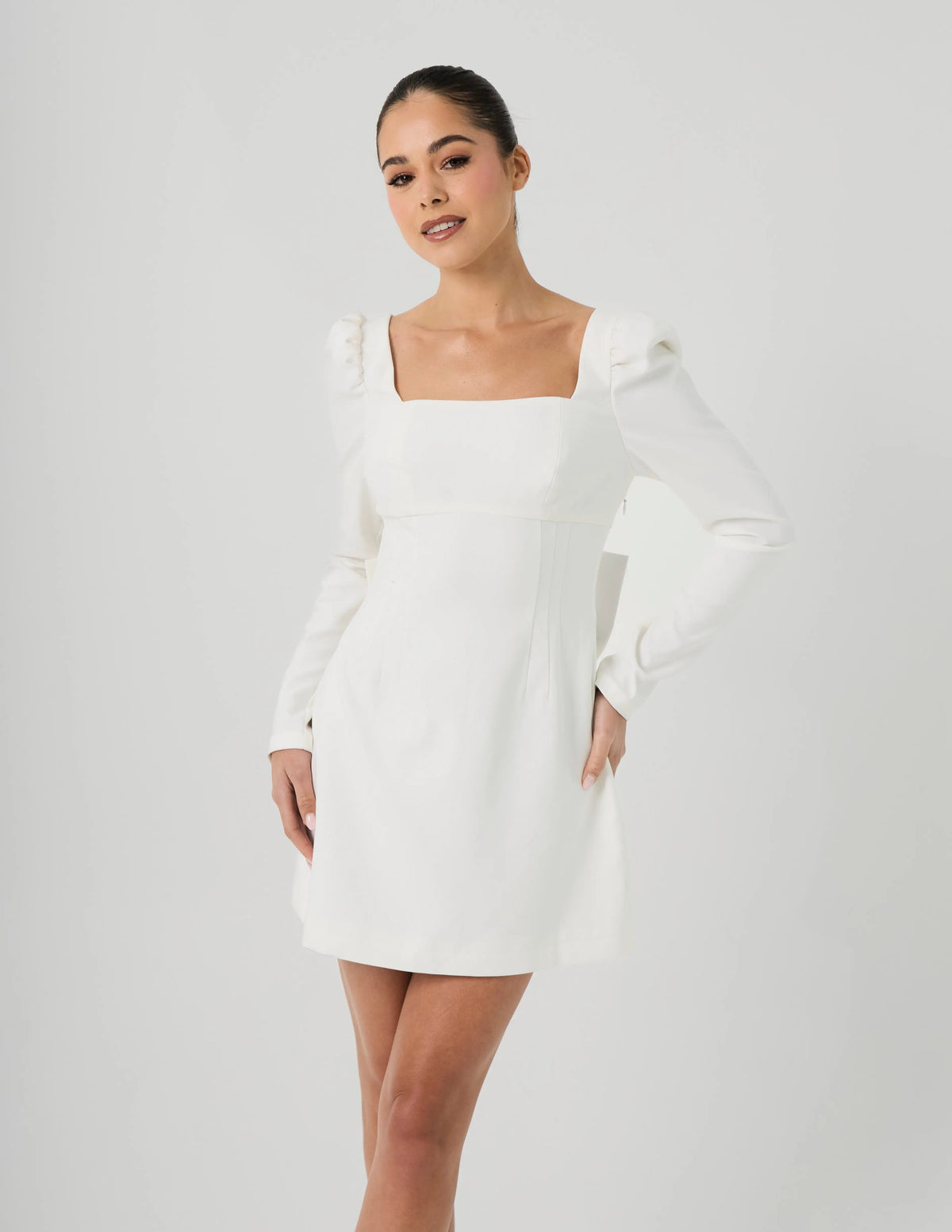 BOW DRESS WHITE — ROUGE COLLECTION