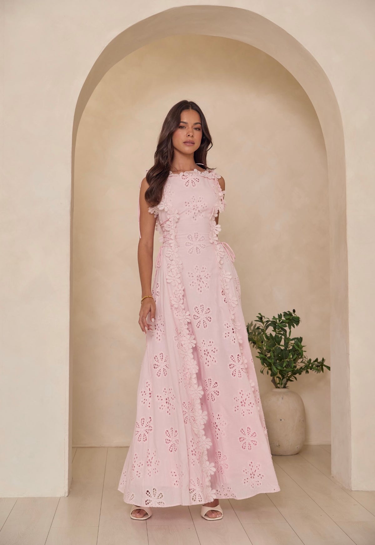 THE RIVIERIA MAXI DRESS PINK