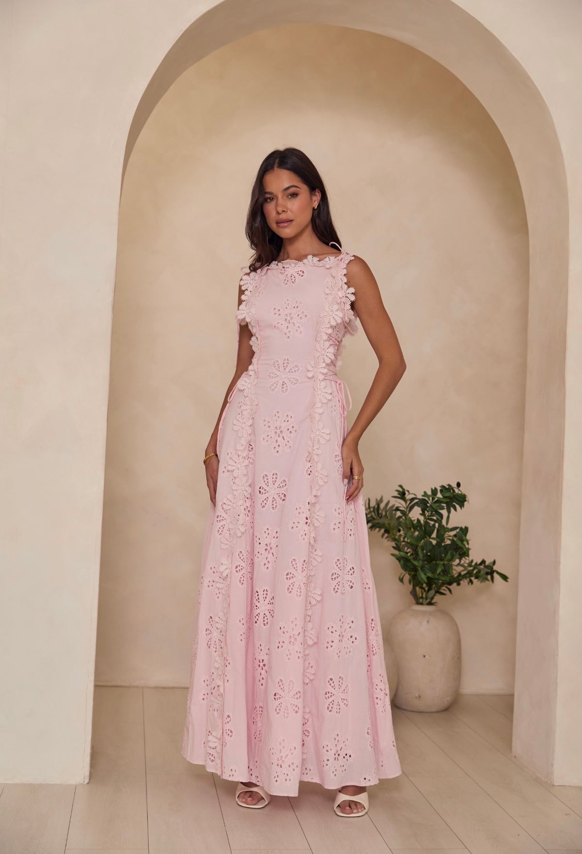 THE RIVIERIA MAXI DRESS PINK