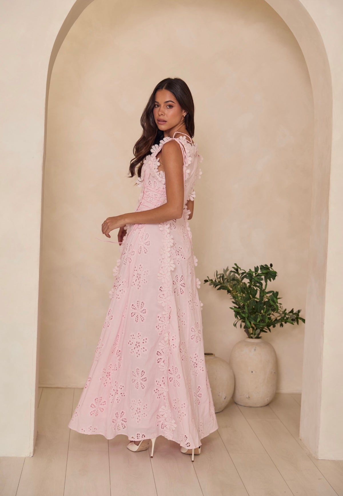 THE RIVIERIA MAXI DRESS PINK
