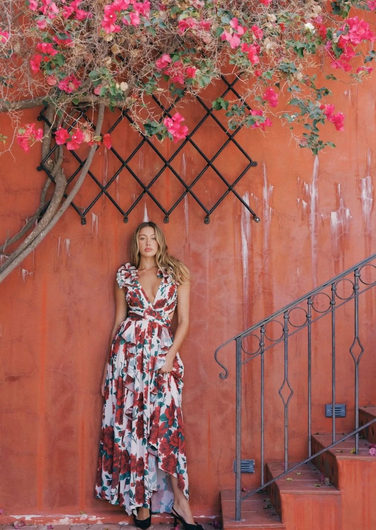 MONACO ROSE CASSINI DRESS