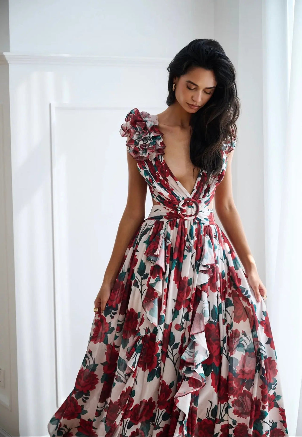 MONACO ROSE CASSINI DRESS