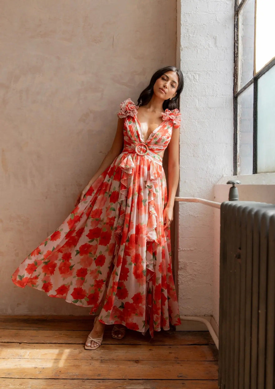 CASSINI MAXI DRESS APEROL