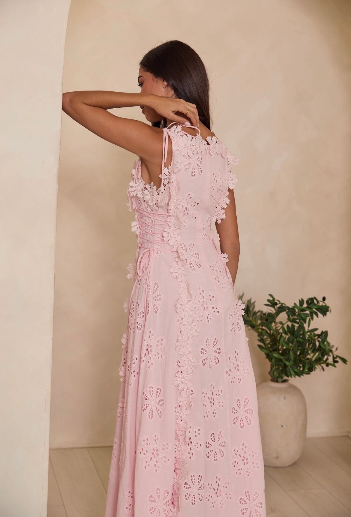 THE RIVIERIA MAXI DRESS PINK