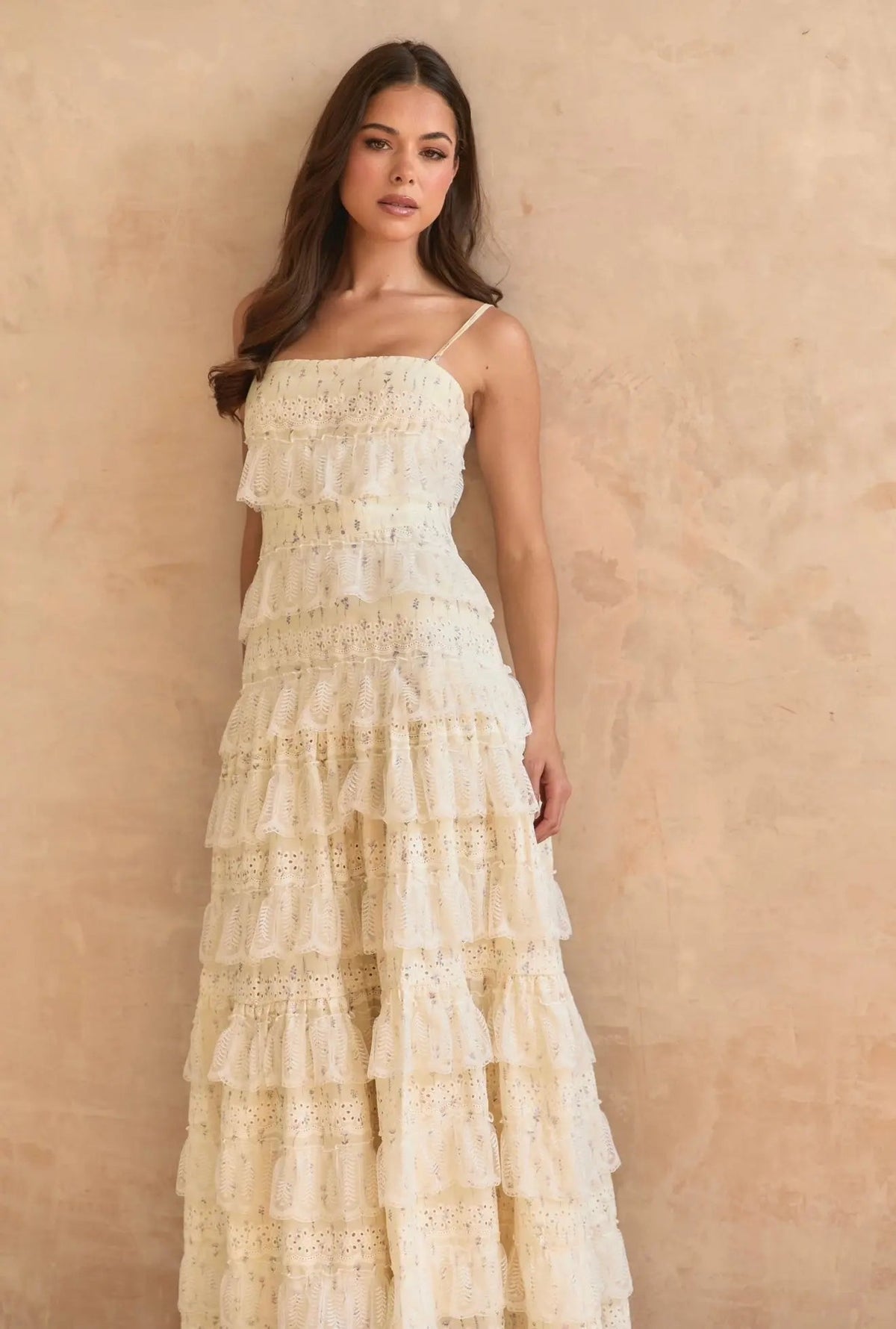 LOVETTE MAXI LACE DRESS YELLOW