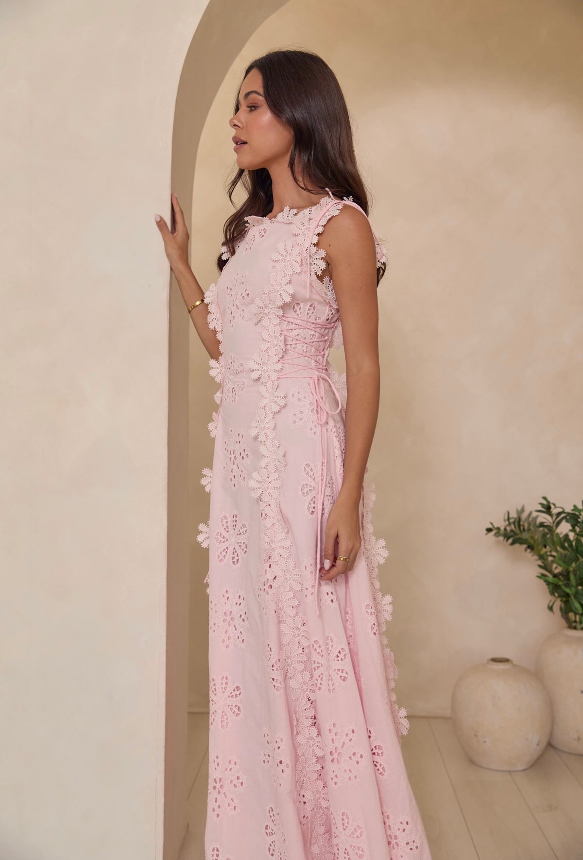 THE RIVIERIA MAXI DRESS PINK