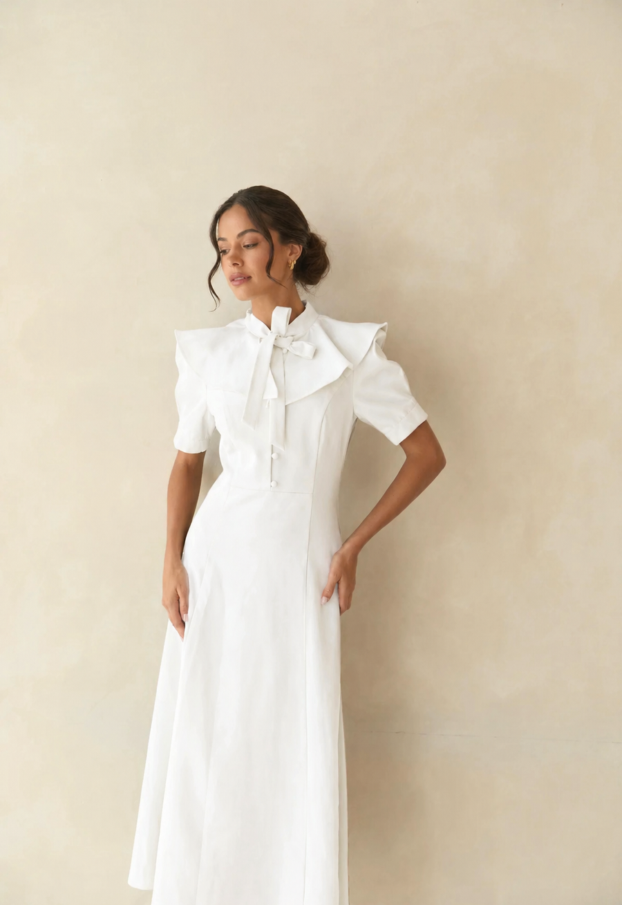 KENSINGTON DRESS WHITE