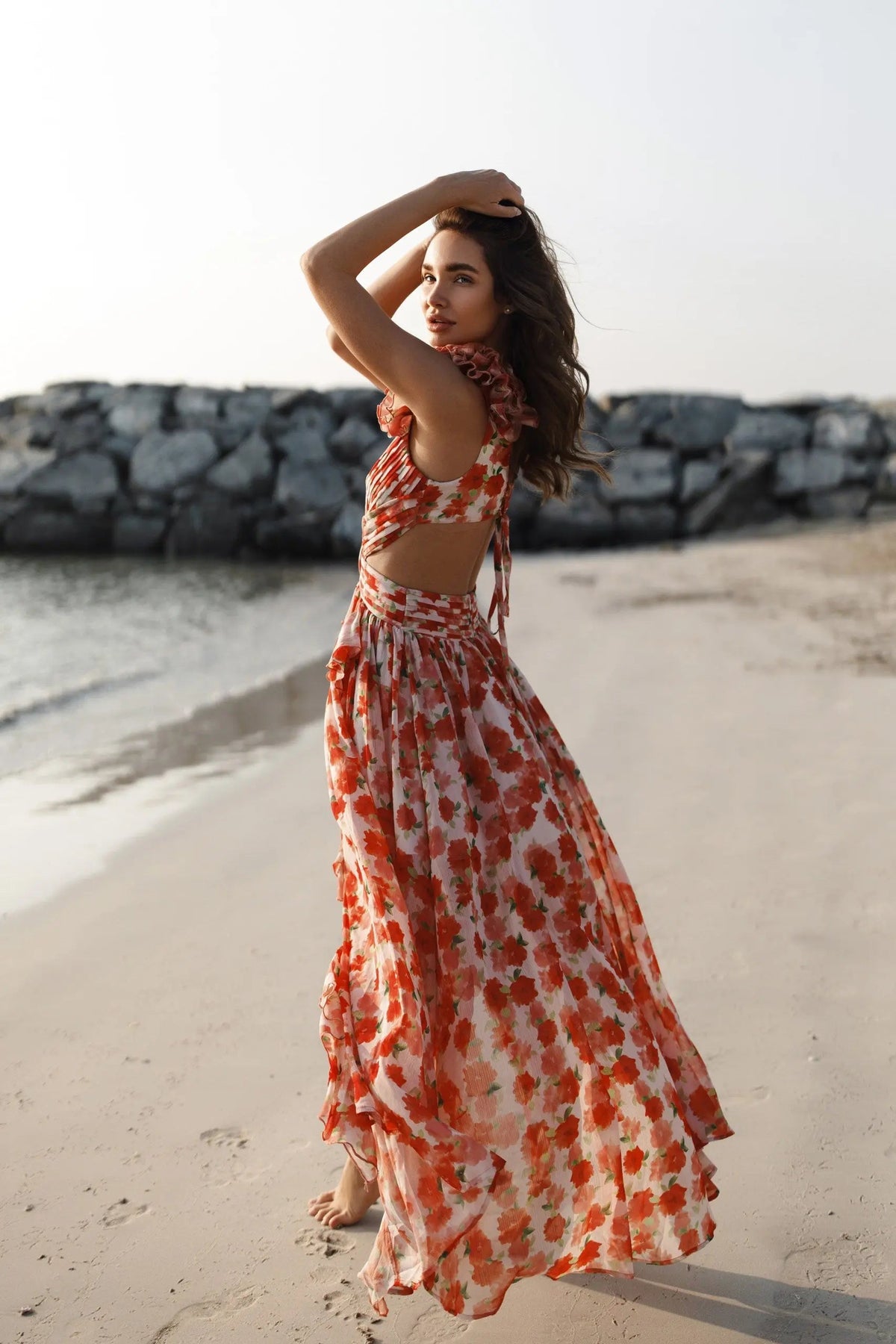 CASSINI MAXI DRESS APEROL