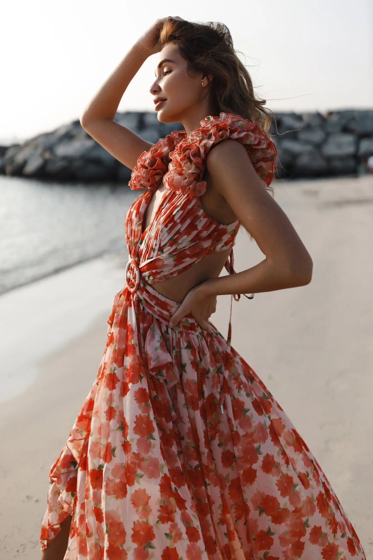 CASSINI MAXI DRESS APEROL