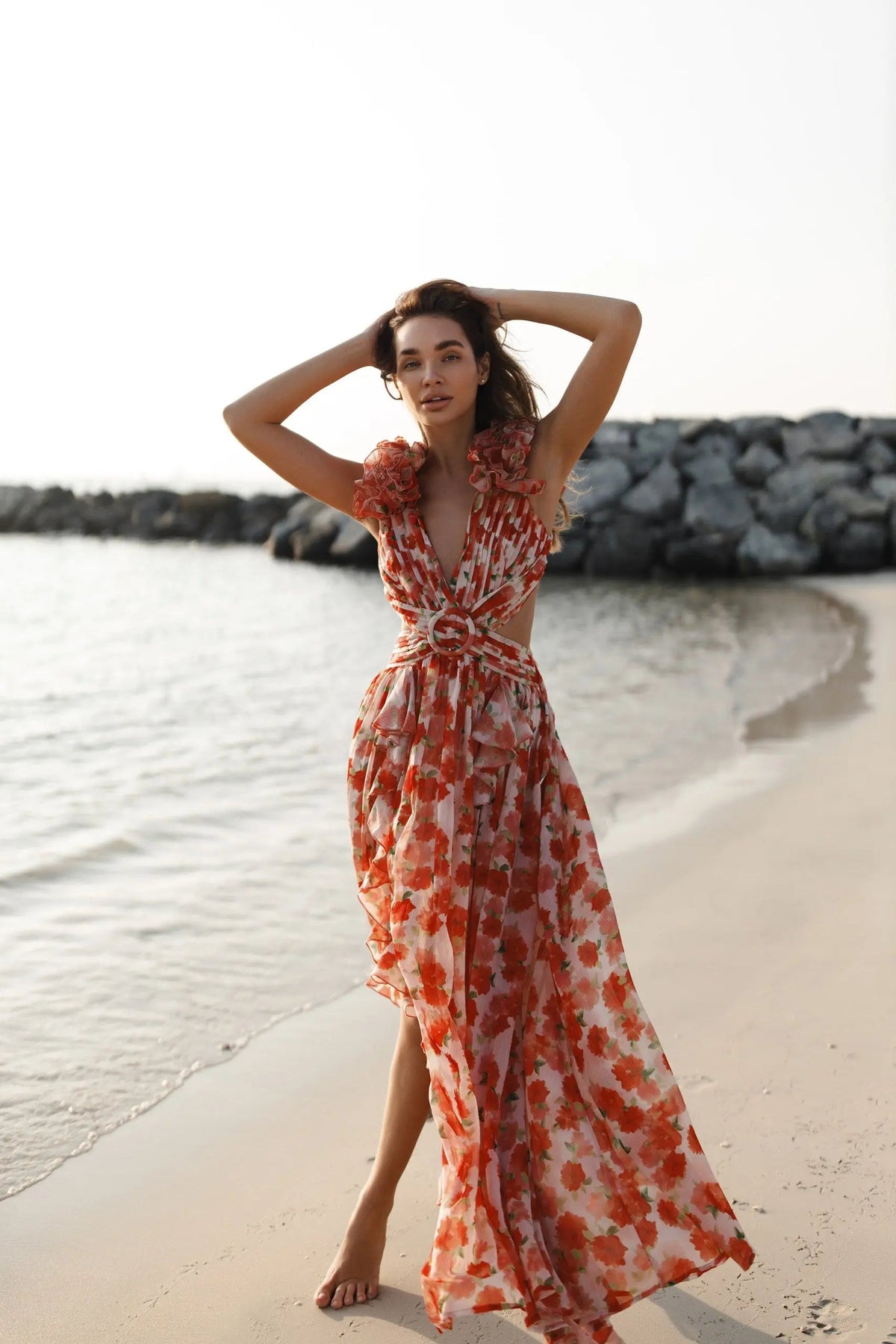 CASSINI MAXI DRESS APEROL